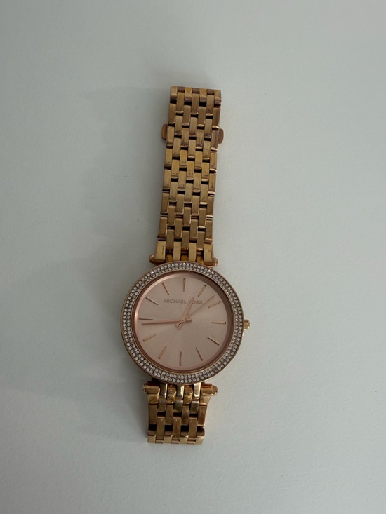 Michael Kors Accessories - Michael Kors Darci 3 Hand Watch with Glitz Accents Rose Gold
